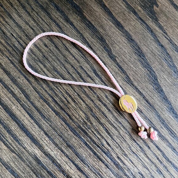 Polo Ralph Lauren Bracelet Slide Closure Adjustable S/M Pink Pony Gold Plated - Picture 1 of 8